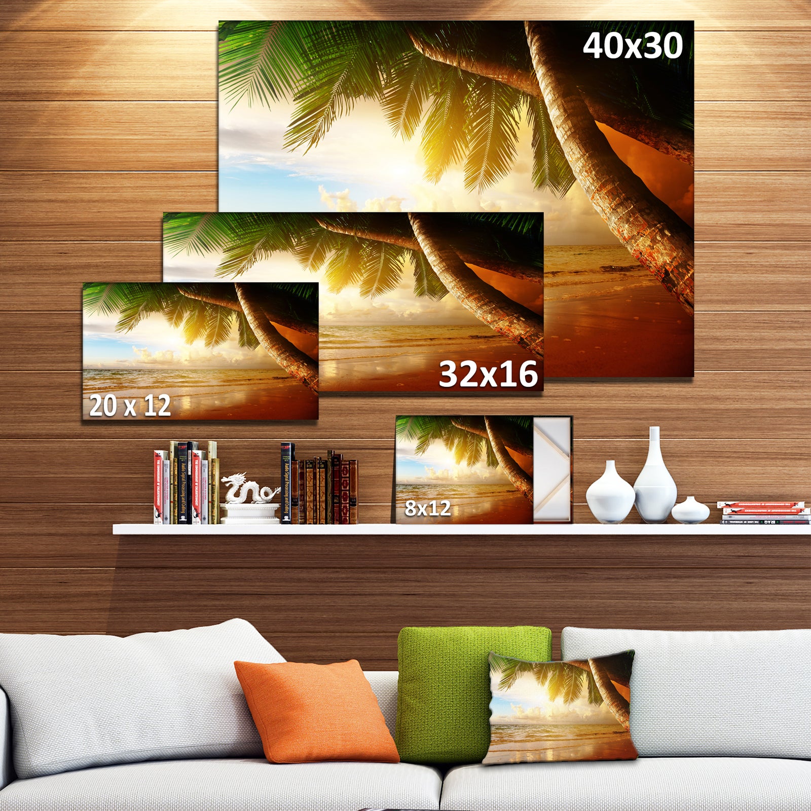 Caribbean Beach Sunrise - Landscape Photo Canvas Art Print