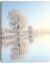 Frosty Winter Tree by Rising Photo Canvas Art Print