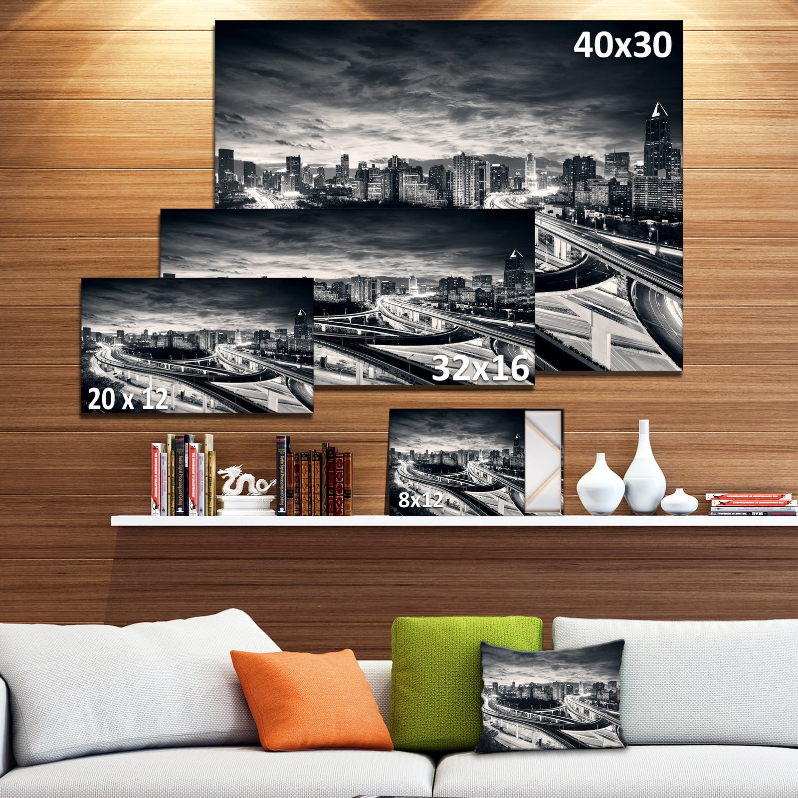 Dark Shanghai City - Cityscape Photography Canvas Print