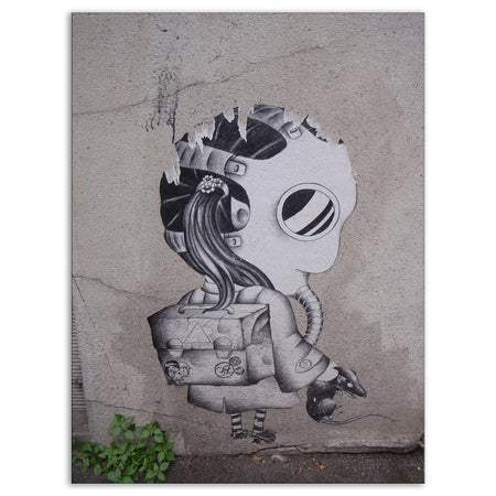 Rat Catcher Robot - Street Art Canvas Print