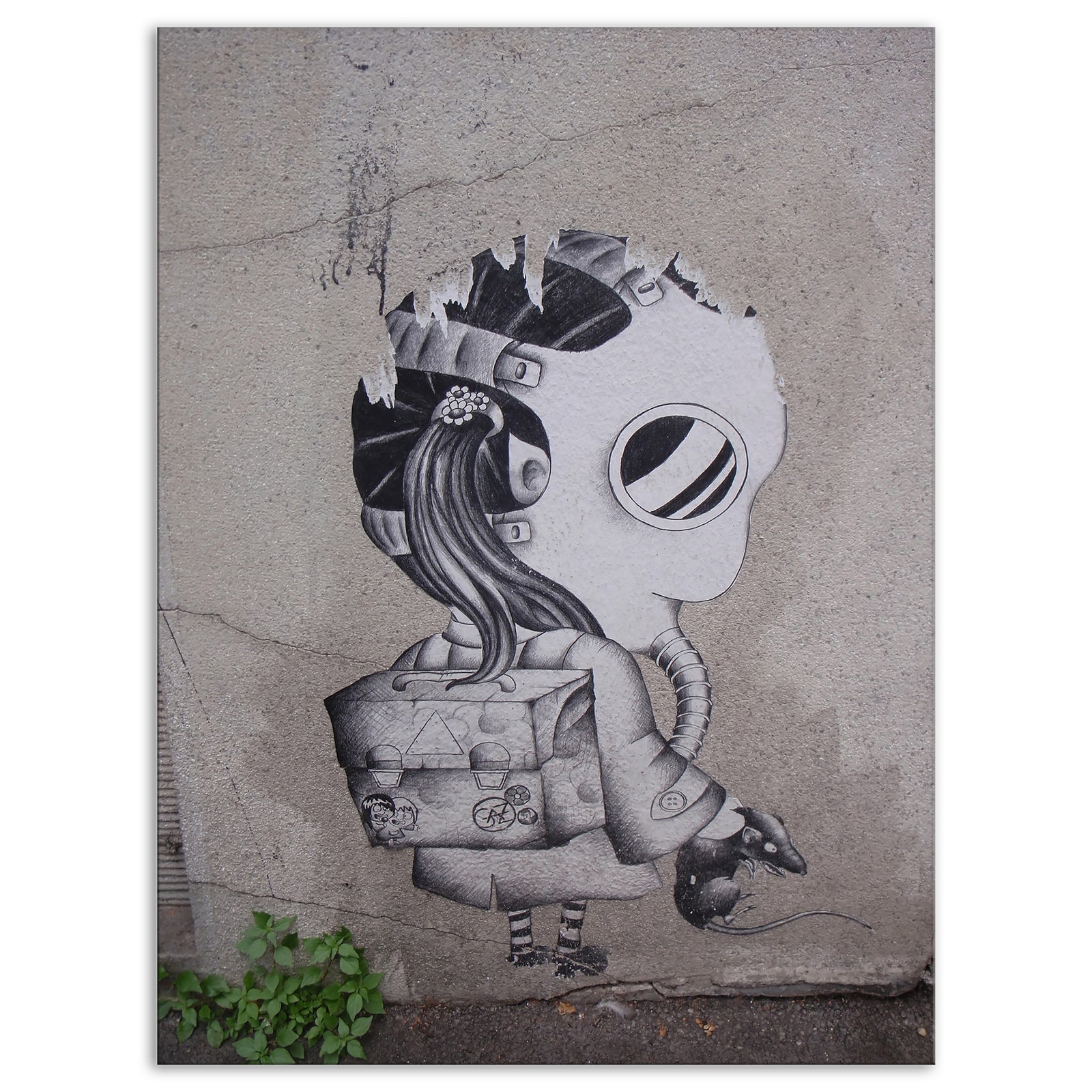 Rat Catcher Robot - Street Art Canvas Print