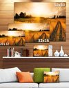 Wheat Field at Sunset Panorama Photo Canvas Art Print