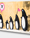 Penguin on the Wall - Street Art Canvas Print