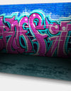 Purple Graffiti Wall - Street Art Canvas Art Print