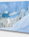 Panoramic Winter Mountain - Landscape Photo Canvas Print