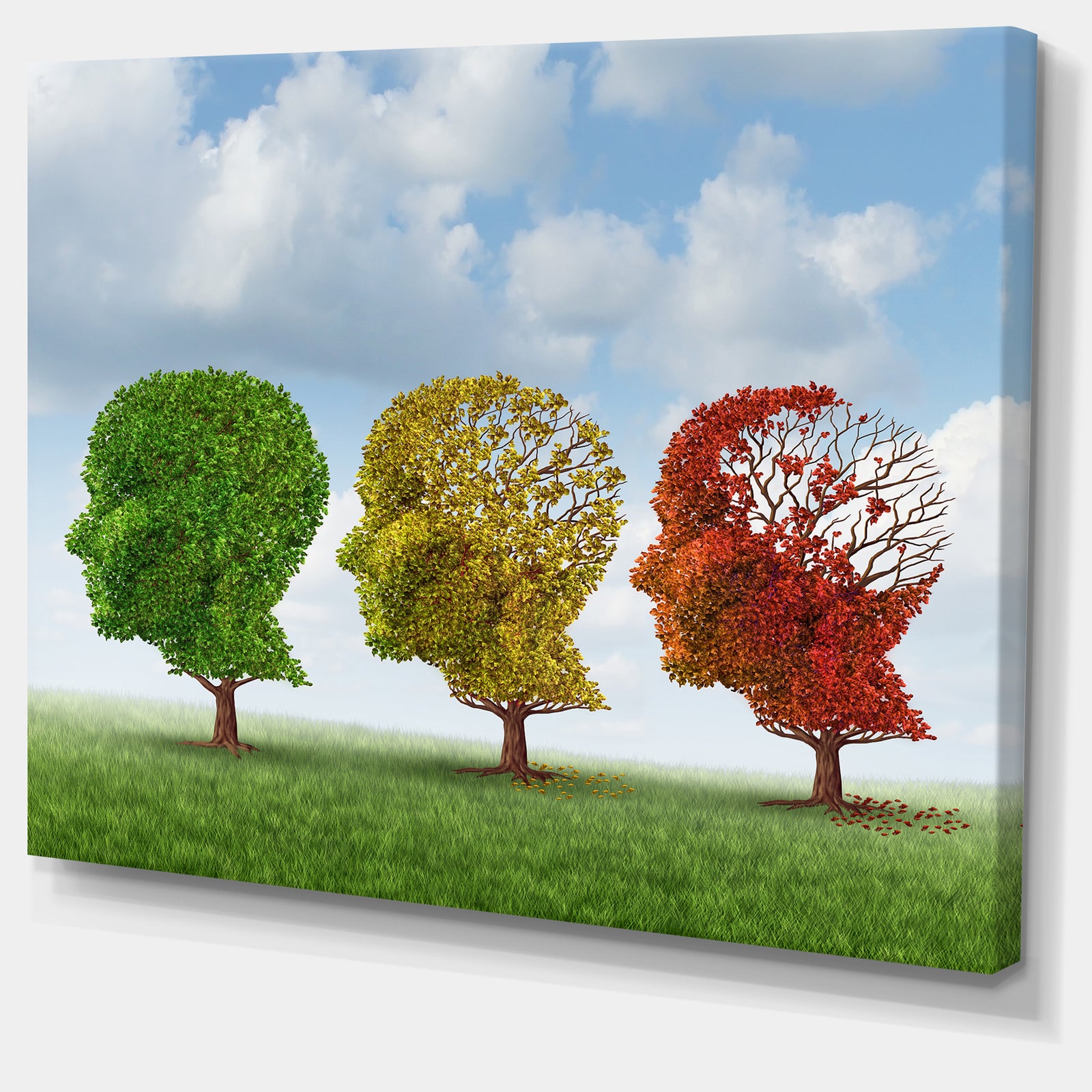 Brain Aging - Digital Canvas Art Print