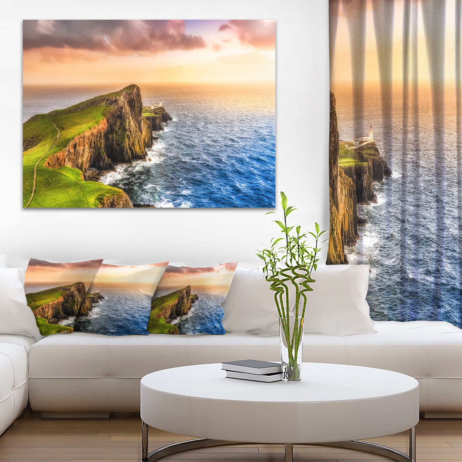 Ocean Cost at Sunset - Photography Canvas Art Print
