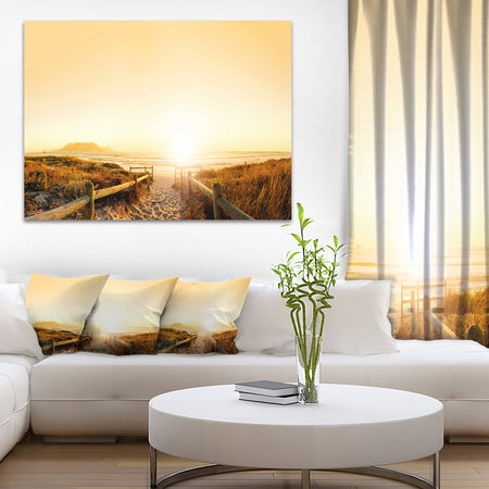 Beach near Cape Town Panorama Photo Canvas Art Print