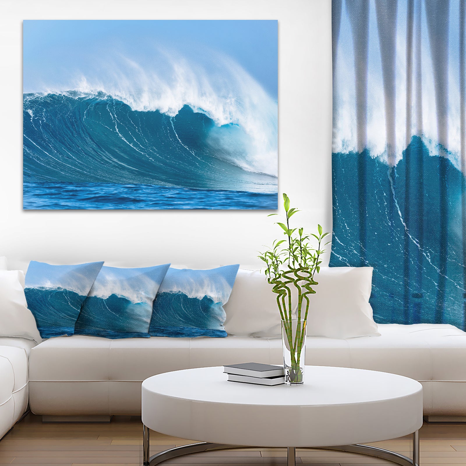 Sky Hitting Ocean Waves - Seascape Canvas Art Print