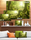 Green Forest with Sun - Landscape Photo Canvas Print