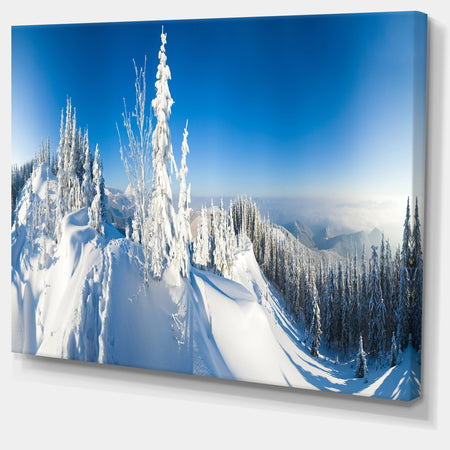 Panoramic Winter Mountain - Photo Canvas Print