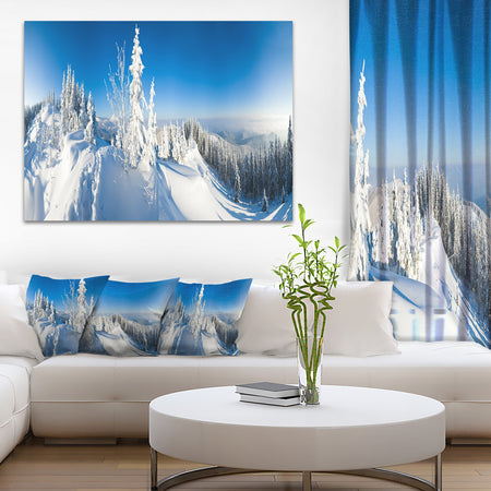 Panoramic Winter Mountain - Photo Canvas Print