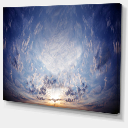 Blue Celestial Landscape - Photo Canvas Print