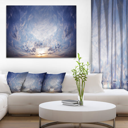 Blue Celestial Landscape - Photo Canvas Print