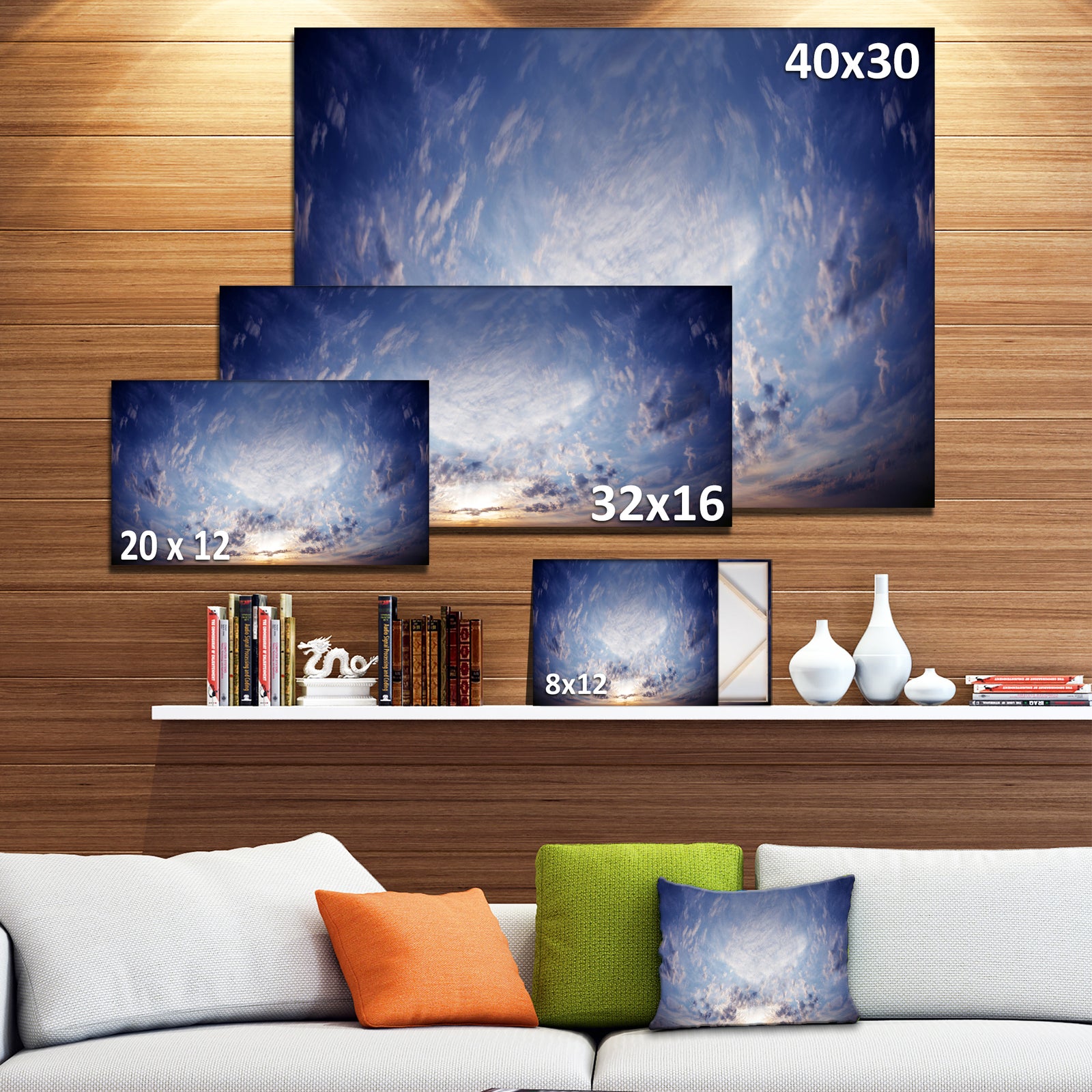 Blue Celestial Landscape - Photo Canvas Print