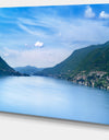 Blue Como Lake Landscape - Photo Canvas Art Print