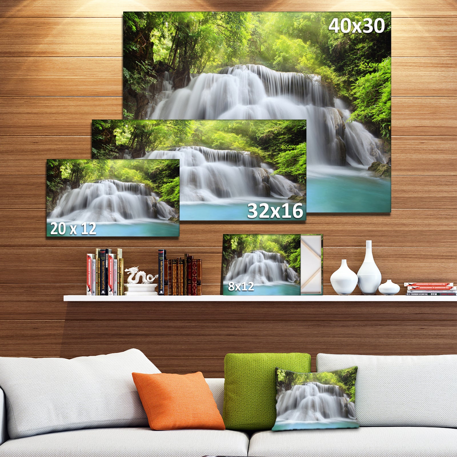 Huai Mae Kamin Waterfall - Photography Canvas Print