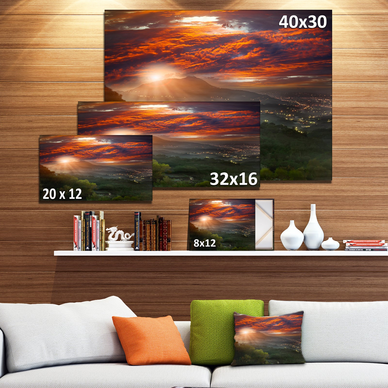 Guanyin Mountain Sunrise Taipei - Photo Canvas Print