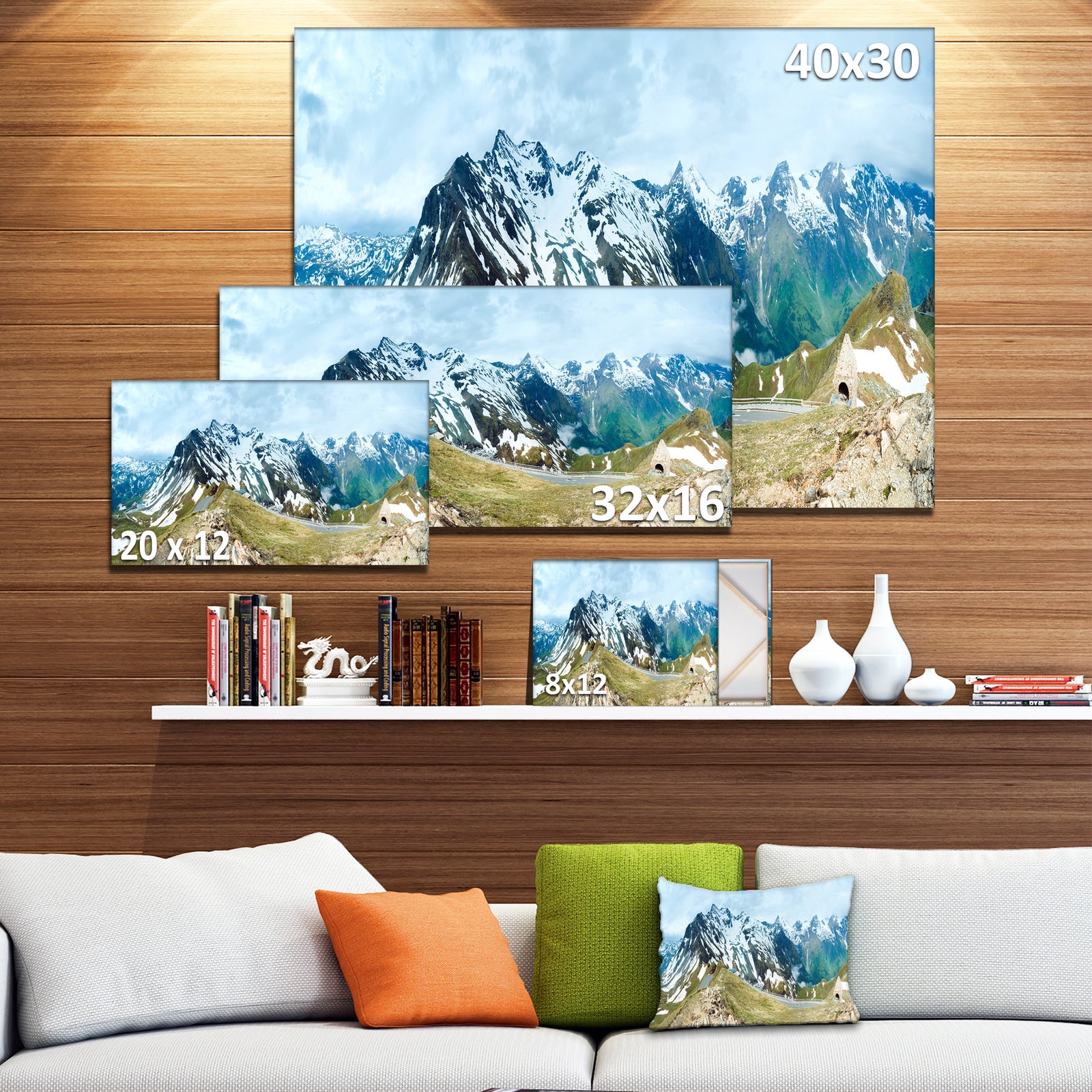 Alps Summer Panorama - Photography Canvas Art Print