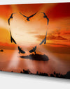 Crow Heart at Sunset - Digital Art Canvas Print