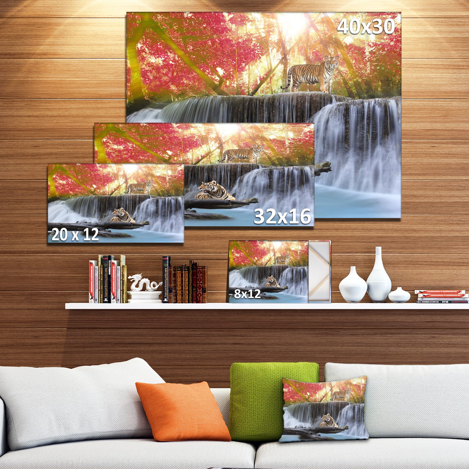 Tiger in the Jungle - Photography Canvas Art Print