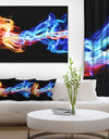 Red and Blue Smoke Abstract - Digital Art Canvas Print