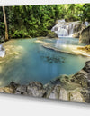 Blue Erawan Waterfall - Landscape Photo Canvas Print