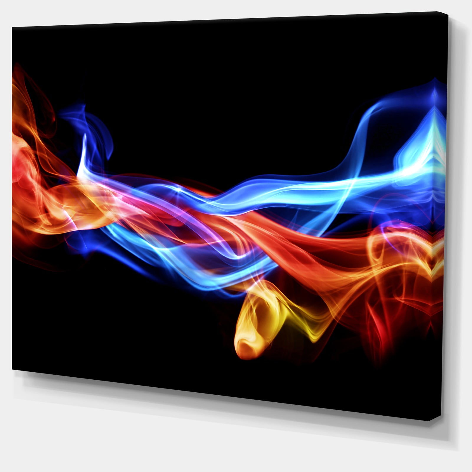 Fire and Ice Design Abstract - Digital Art Canvas Print
