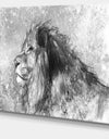 Lion Tattoo Illustration Art - Digital Art Canvas Print