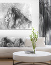 Lion Tattoo Illustration Art - Digital Art Canvas Print