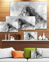 Lion Tattoo Illustration Art - Digital Art Canvas Print