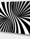 Black and White Spiral - Digital Canvas Art Print