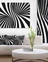 Black and White Spiral - Digital Canvas Art Print