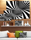 Black and White Spiral - Digital Canvas Art Print