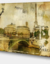 Vintage Paris - Digital Art Cityscape Canvas Print