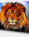 Drawing of the King of Jungle - Animal Art Canvas Print