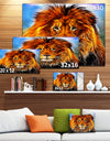 Drawing of the King of Jungle - Animal Art Canvas Print