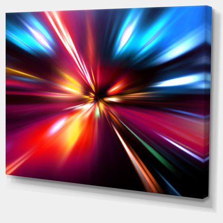 Speed Motion in Night - Abstract Digital Art Canvas Print