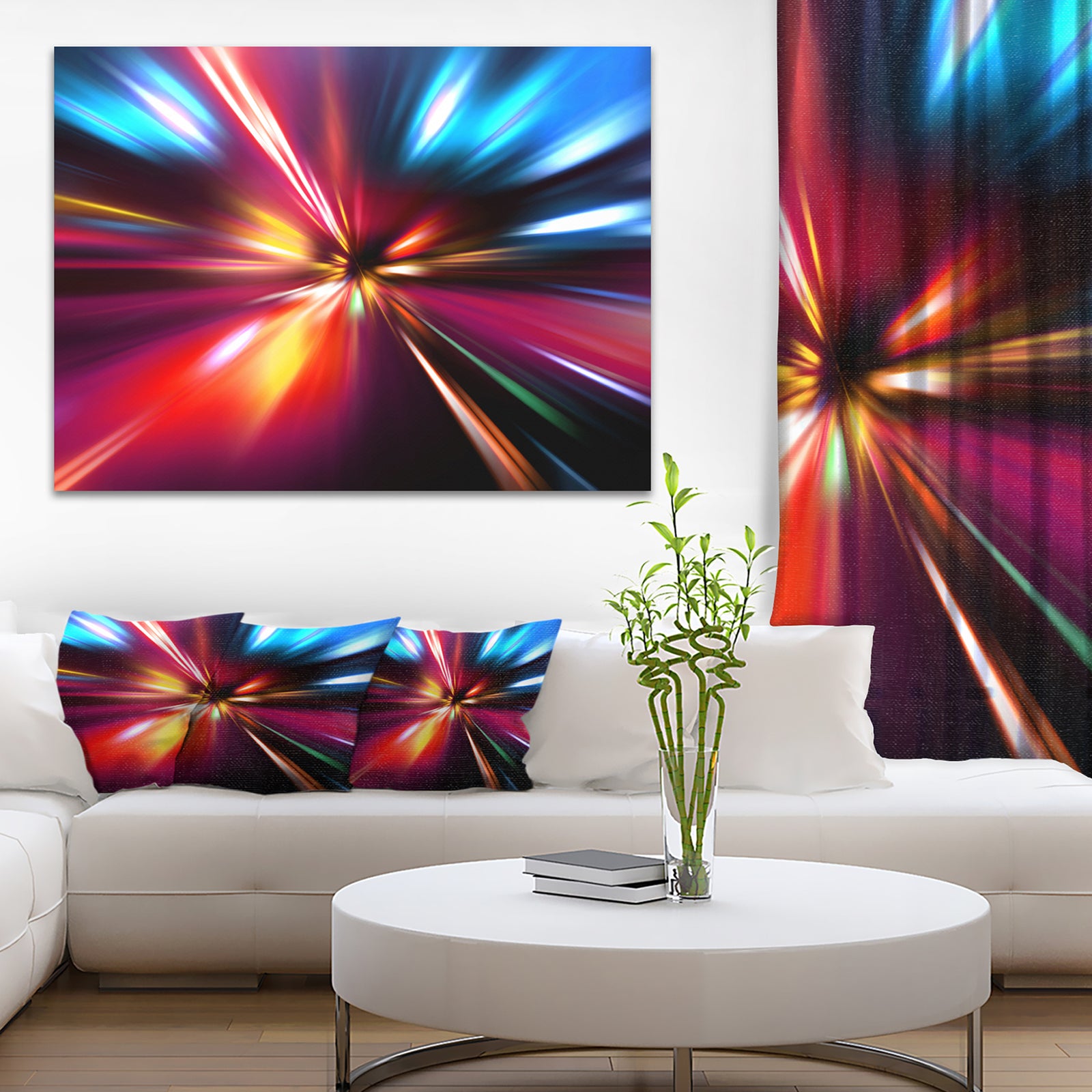 Speed Motion in Night - Abstract Digital Art Canvas Print