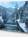 Winter Mountain Stream - Landscape Photo Canvas Print
