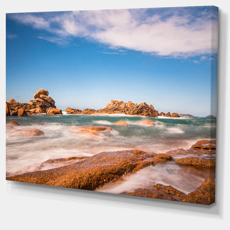 Atlantic Ocean Cost in Brittany - Photo Canvas Print