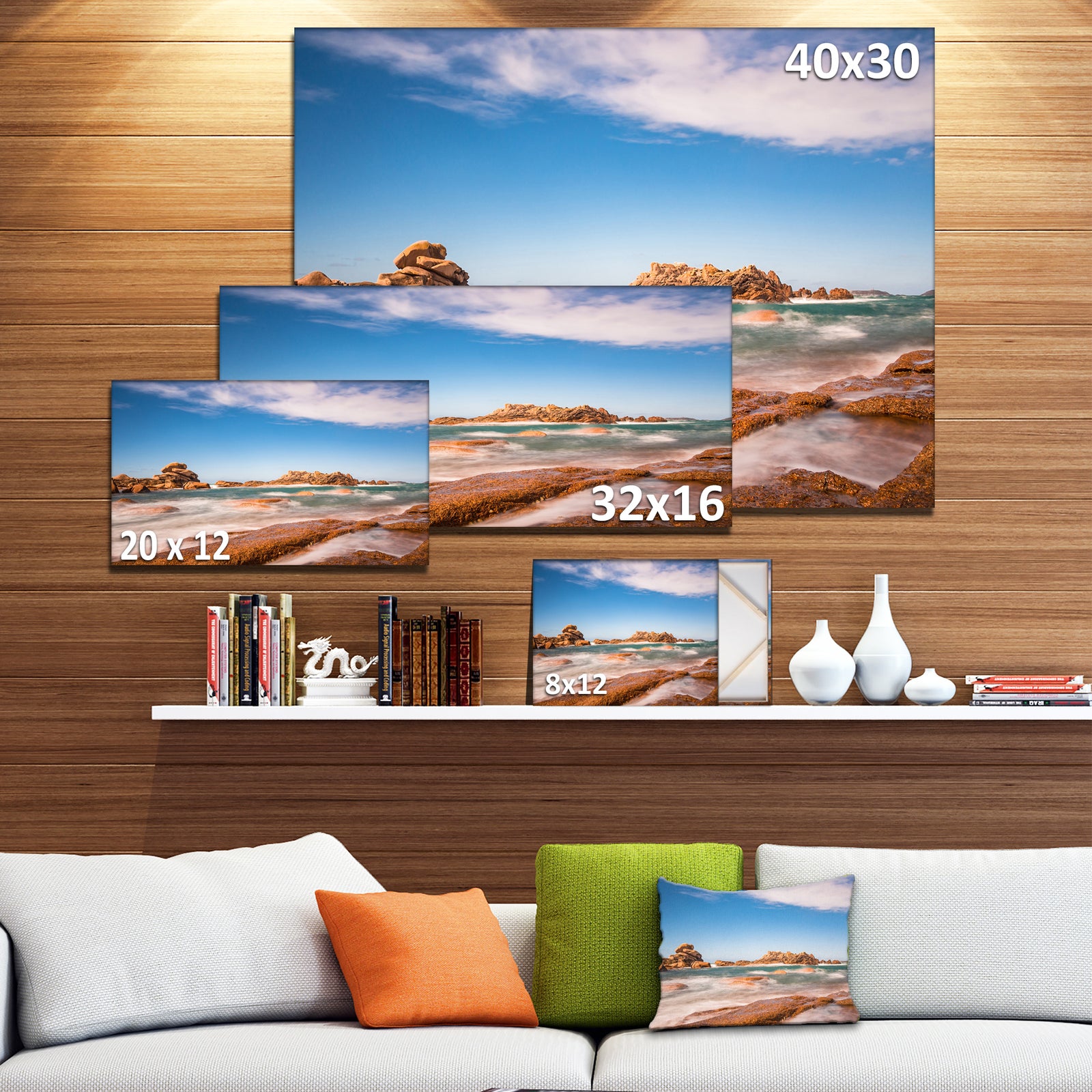 Atlantic Ocean Cost in Brittany - Photo Canvas Print