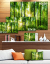 Forest with Rays of Sun Panorama - Landscape Art Print Canvas