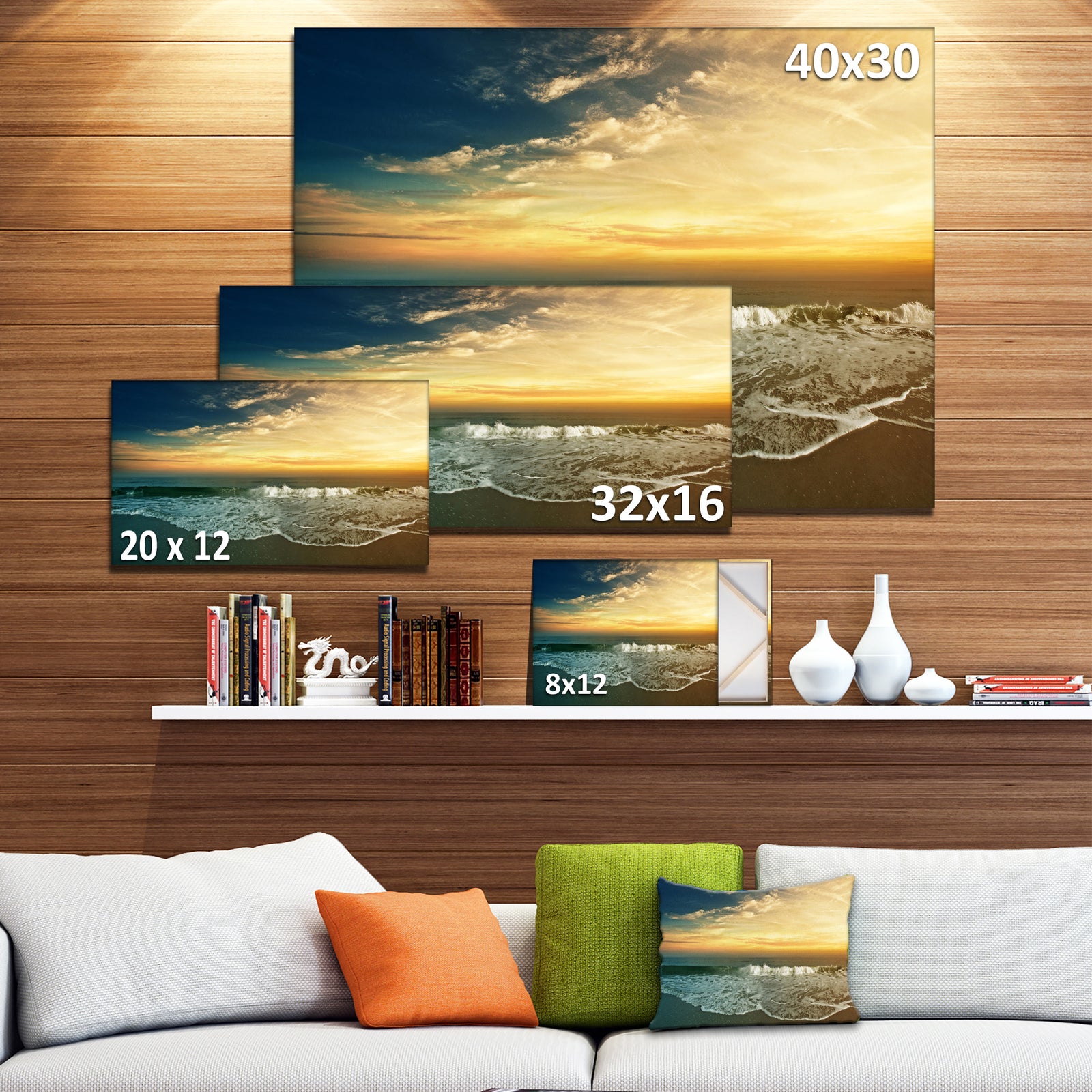 Beach Panorama - Landscape Canvas Art Print