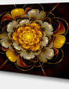 Dark Gold Fractal Flower - Digital Art Canvas Print