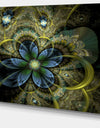 Light Fractal Flower and Butterfly - Digital Art Floral Canvas Print