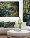 Light Fractal Flower and Butterfly - Digital Art Floral Canvas Print