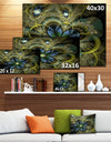 Light Fractal Flower and Butterfly - Digital Art Floral Canvas Print