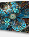 Fractal Blue Flowers - Floral Art Canvas Print