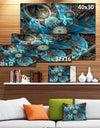 Fractal Blue Flowers - Floral Art Canvas Print